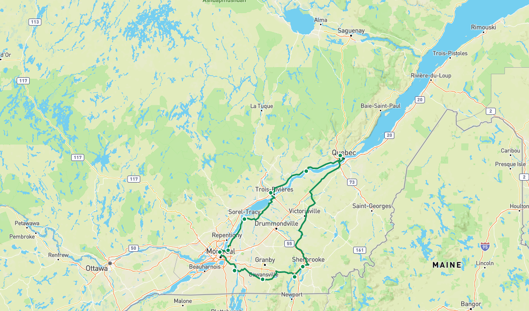 Le Québec à vélo