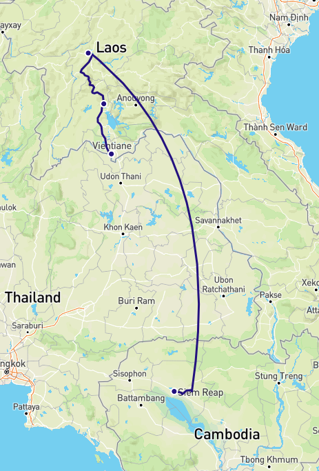 Combiné Laos / Cambodge