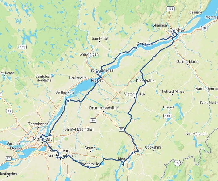 Le Québec à vélo